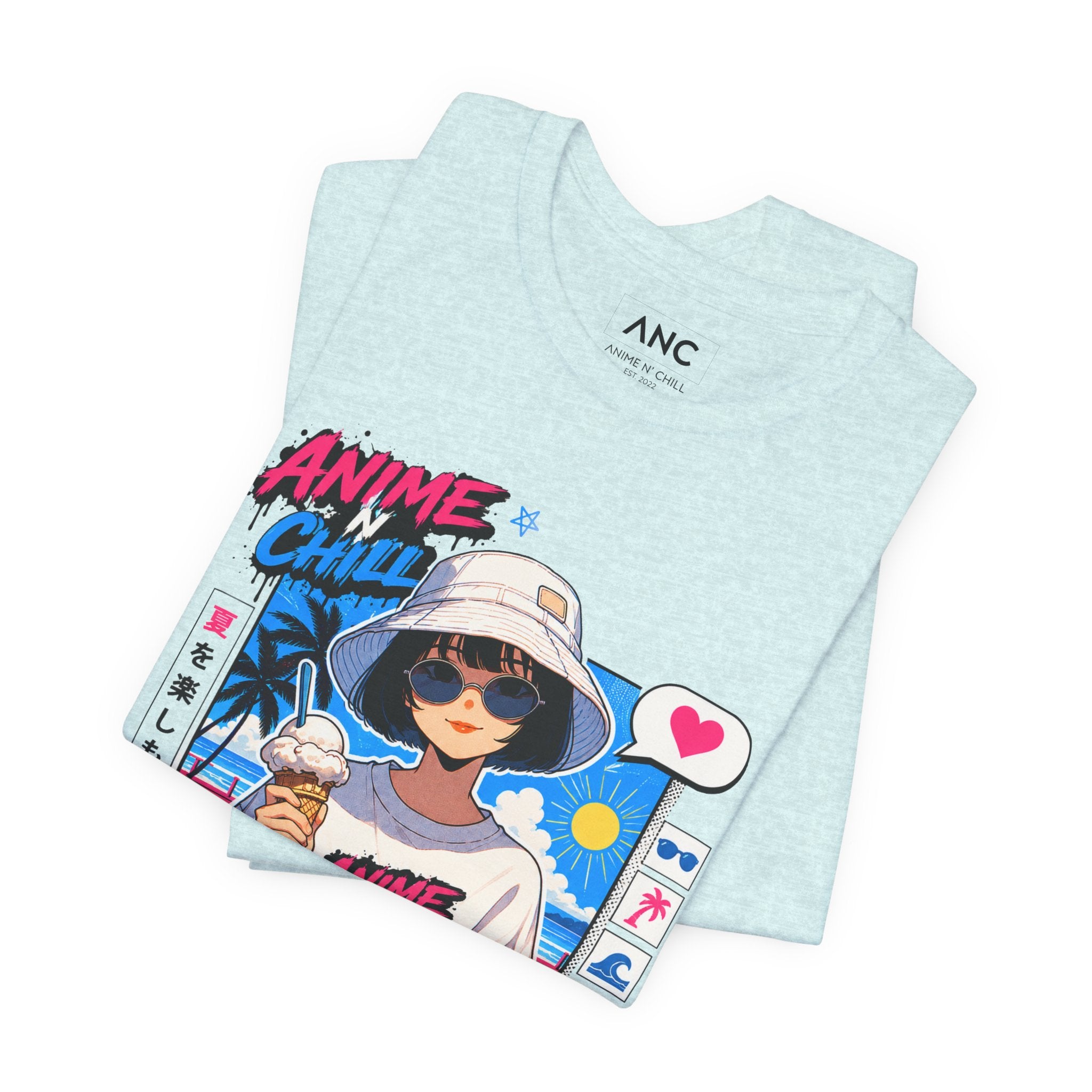 Anime N Chill Ice Cream Tee — Vintage Summer Graphic T-Shirt