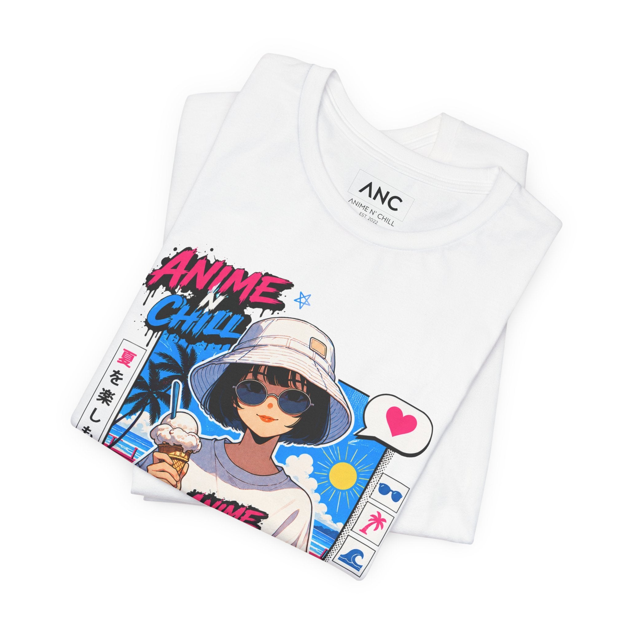 Anime N Chill Ice Cream Tee — Vintage Summer Graphic T-Shirt