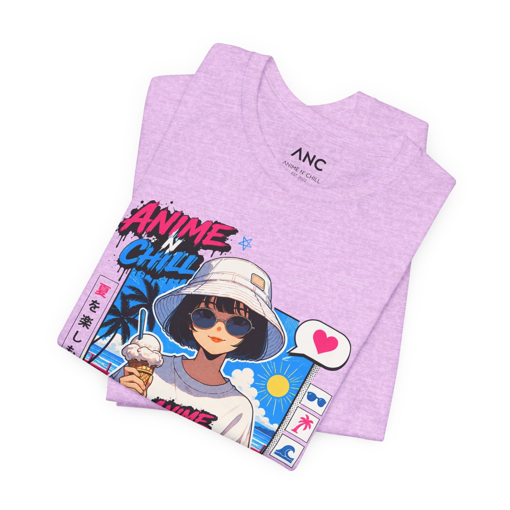 Anime N Chill Ice Cream Tee — Vintage Summer Graphic T-Shirt