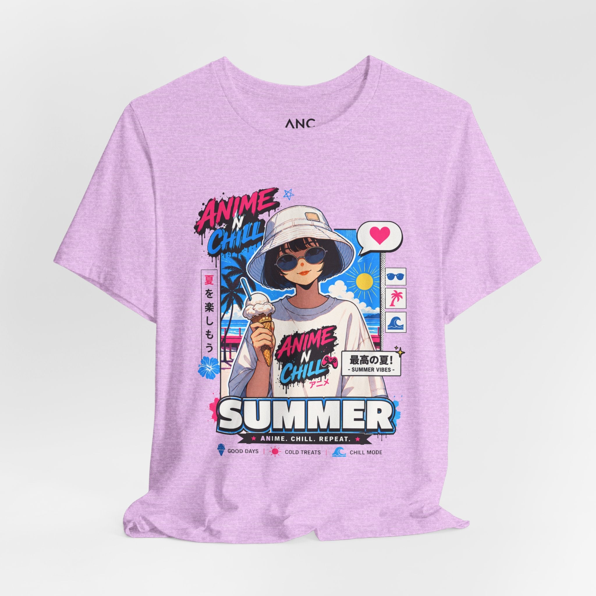 Anime N Chill Ice Cream Tee — Vintage Summer Graphic T-Shirt