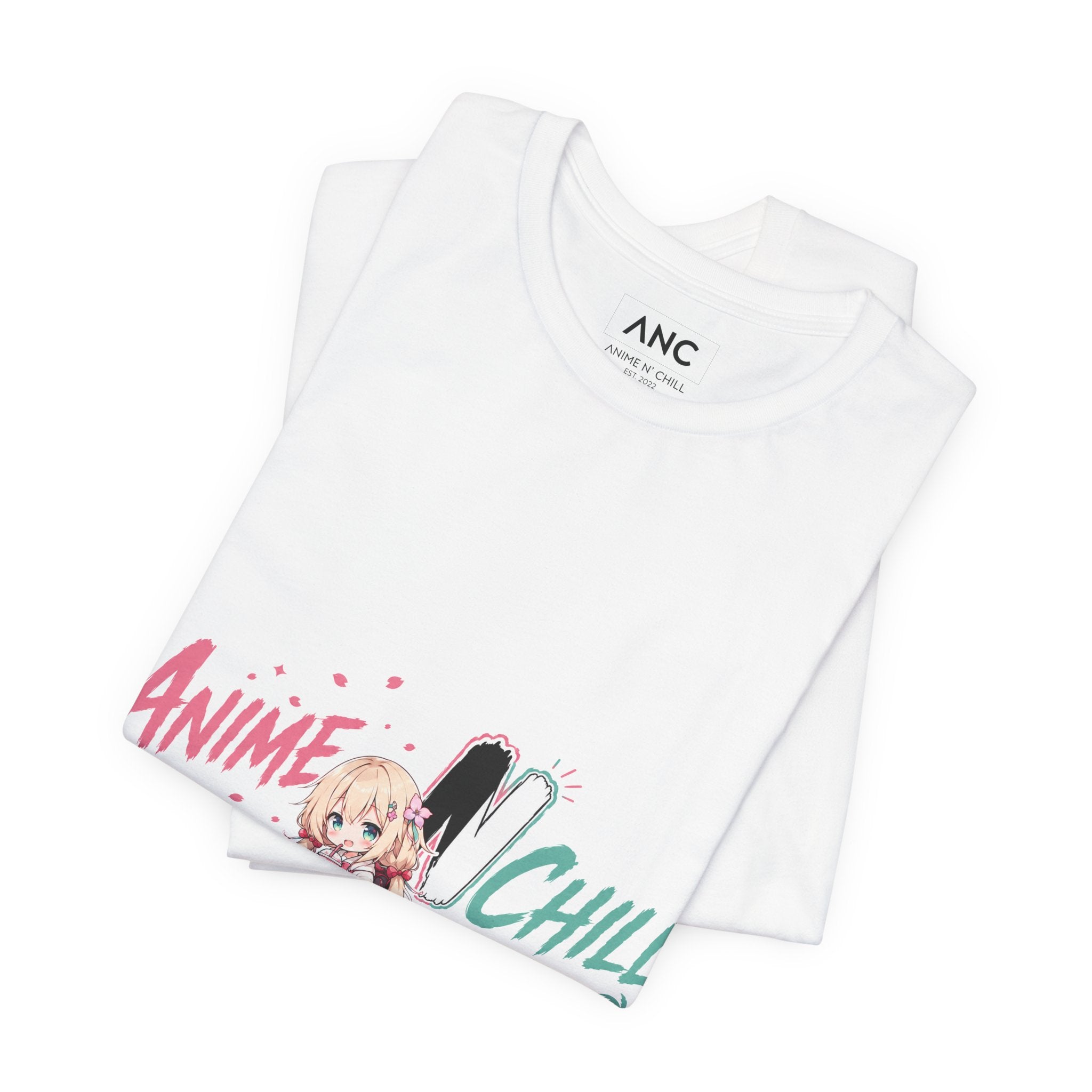 Anime N Chill Tee | Cute Chibi Girl Graphic Shirt | Kawaii Anime Graphic Shirt